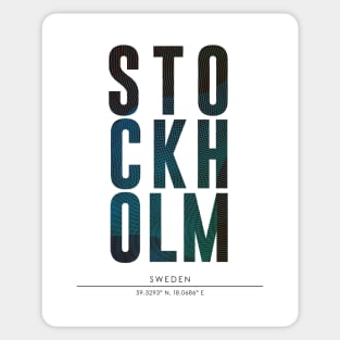 Stockholm city typography Sticker